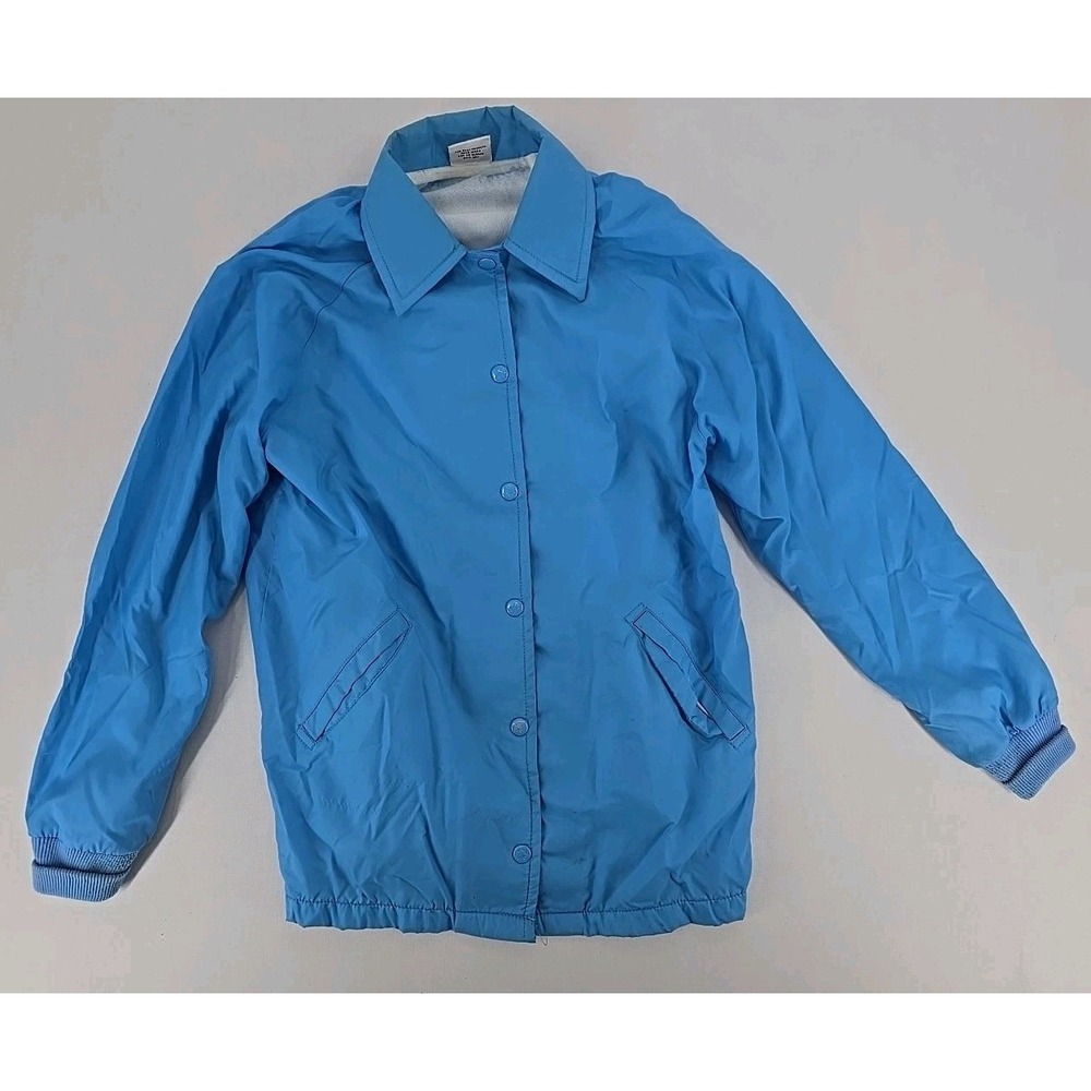 Vintage Birdie By Richard A Leslie Golf Windbreaker Jacket Light Blue Size Small